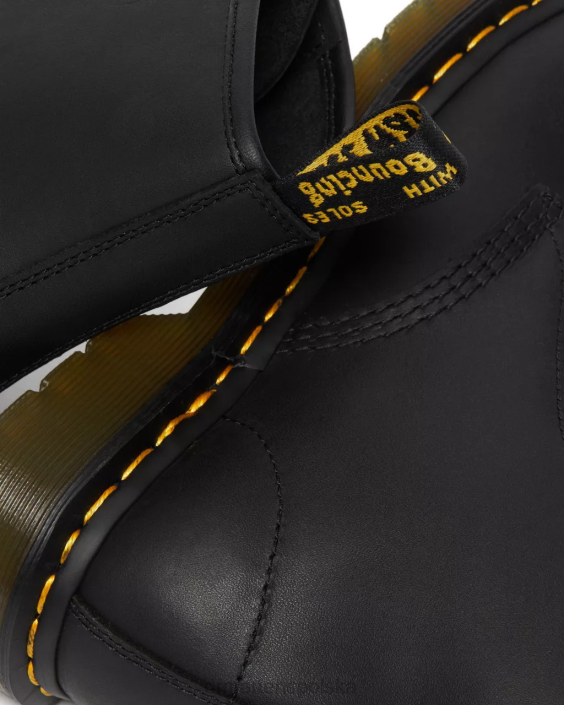 obuwie czarna tłusta skóra F28B18 Buty sznurowane 1460 z tłustej skóry kobiety Dr. Martens