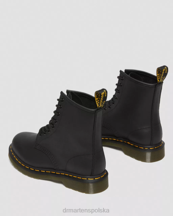 obuwie czarna tłusta skóra F28B18 Buty sznurowane 1460 z tłustej skóry kobiety Dr. Martens