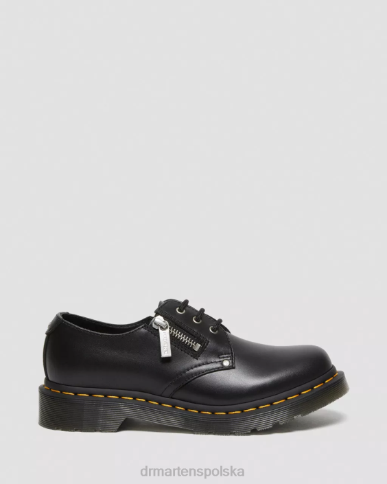 obuwie czarna wanama F28B309 1461 Skórzane buty oxford z podwójnym zamkiem kobiety Dr. Martens