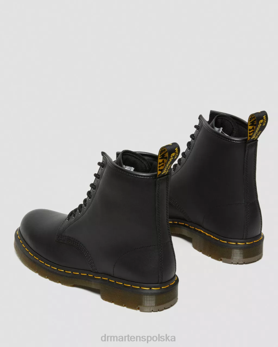 obuwie czarne przemysłowe pełne ziarno F28B386 1460 skórzane, antypoślizgowe, sznurowane buty kobiety Dr. Martens