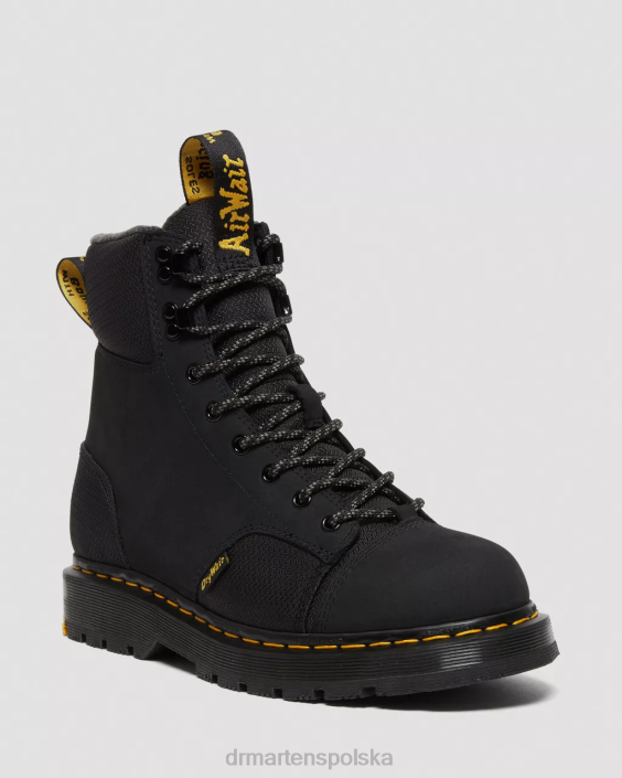 obuwie czarny frezowany nubuk wp F28B159 Wodoodporne, antypoślizgowe buty 1460 Trinity kobiety Dr. Martens