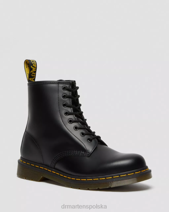 obuwie czarny gładki F28B1 Sznurowane buty z gładkiej skóry 1460 kobiety Dr. Martens