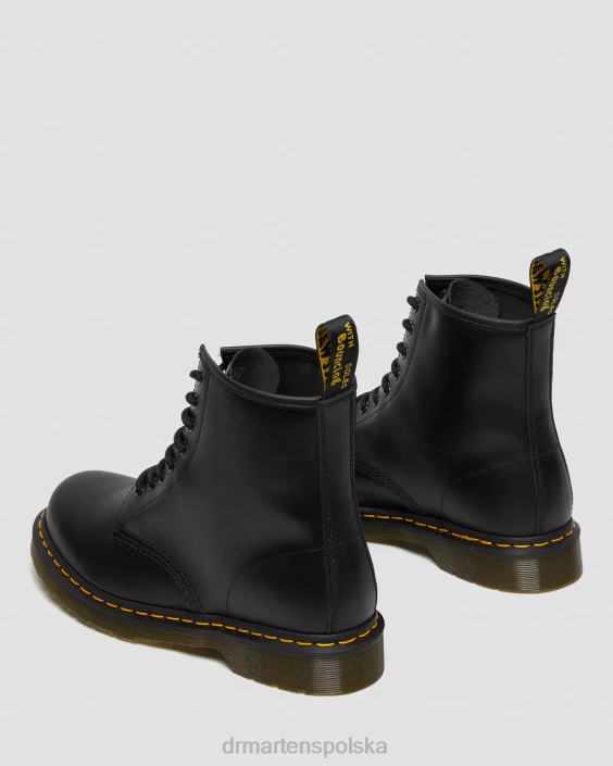 obuwie czarny gładki F28B1 Sznurowane buty z gładkiej skóry 1460 kobiety Dr. Martens