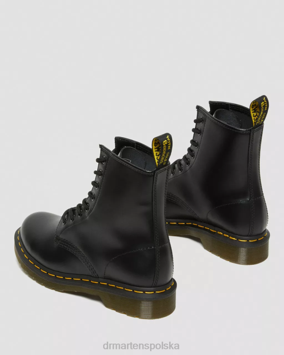 obuwie czarny gładki F28B4 Sznurowane buty z gładkiej skóry 1460 kobiety Dr. Martens