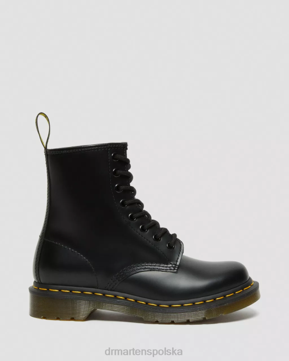 obuwie czarny gładki F28B4 Sznurowane buty z gładkiej skóry 1460 kobiety Dr. Martens