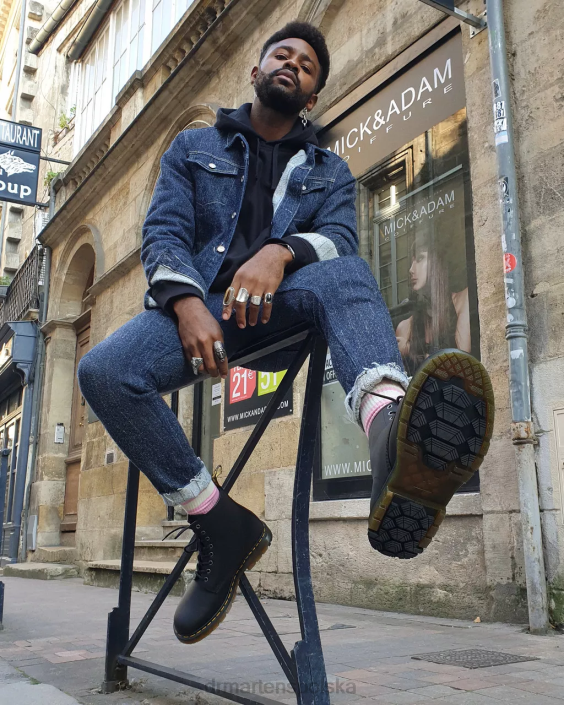 obuwie czarny pług śnieżny F28B87 Sznurowane buty zimowe 1460 dm kobiety Dr. Martens