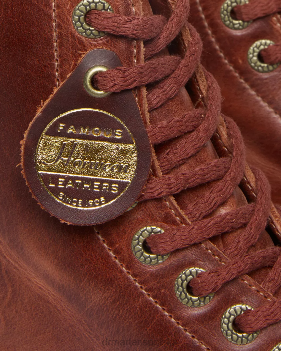 obuwie drewnobrązowy denver veg tan F28B165 Skórzane, sznurowane buty 1460 Pascal wyprodukowane w Anglii kobiety Dr. Martens