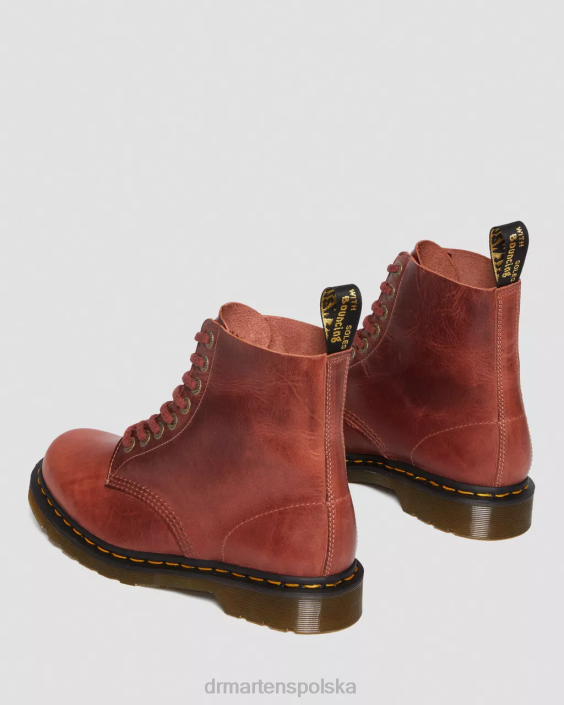 obuwie drewnobrązowy denver veg tan F28B165 Skórzane, sznurowane buty 1460 Pascal wyprodukowane w Anglii kobiety Dr. Martens