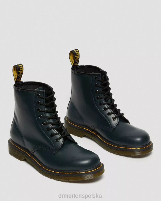 obuwie granatowy gładki F28B96 Sznurowane buty z gładkiej skóry 1460 kobiety Dr. Martens