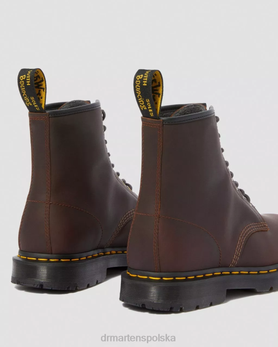 obuwie kakaowy pług śnieżny F28B184 Sznurowane buty zimowe 1460 dm kobiety Dr. Martens