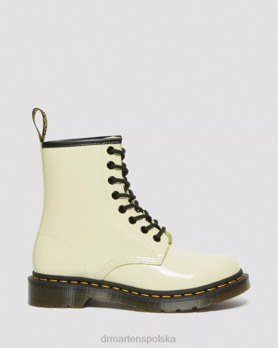 obuwie krem Lucido i lampa patentowa F28B154 Sznurowane buty ze skóry lakierowanej 1460 kobiety Dr. Martens