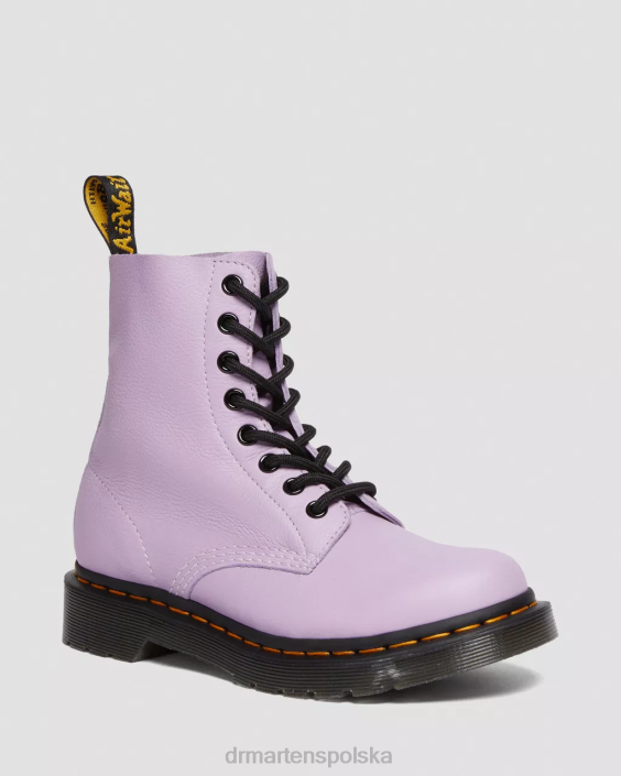 obuwie liliowa Virginia F28B192 1460 Pascal Czarne sznurowane buty z oczkami kobiety Dr. Martens