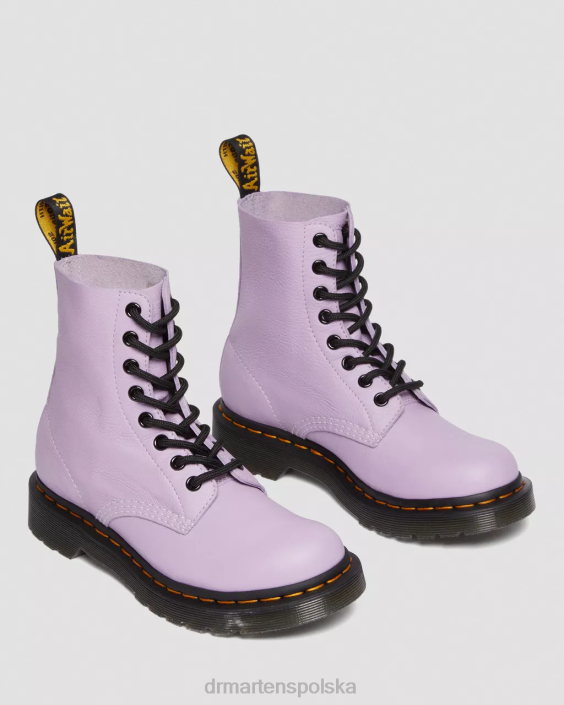 obuwie liliowa Virginia F28B192 1460 Pascal Czarne sznurowane buty z oczkami kobiety Dr. Martens
