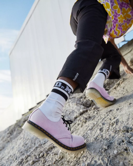 obuwie liliowy masło miękkie wp F28B326 1461 Iced II Buttersoft skórzane buty oxford kobiety Dr. Martens