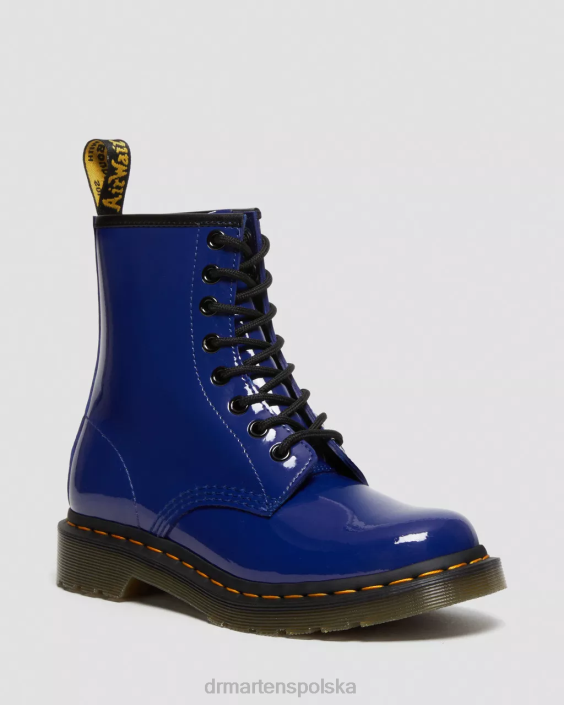 obuwie niebieski Lucido i patentowy lamper F28B151 Sznurowane buty ze skóry lakierowanej 1460 kobiety Dr. Martens