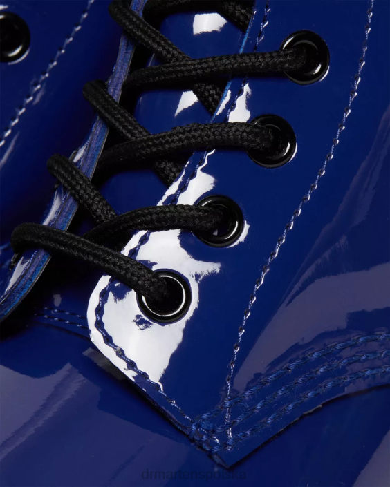 obuwie niebieski Lucido i patentowy lamper F28B151 Sznurowane buty ze skóry lakierowanej 1460 kobiety Dr. Martens