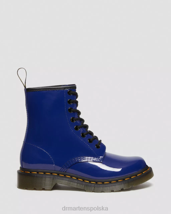obuwie niebieski Lucido i patentowy lamper F28B151 Sznurowane buty ze skóry lakierowanej 1460 kobiety Dr. Martens