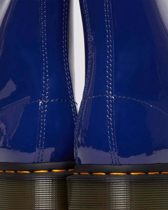 obuwie niebieski Lucido i patentowy lamper F28B151 Sznurowane buty ze skóry lakierowanej 1460 kobiety Dr. Martens