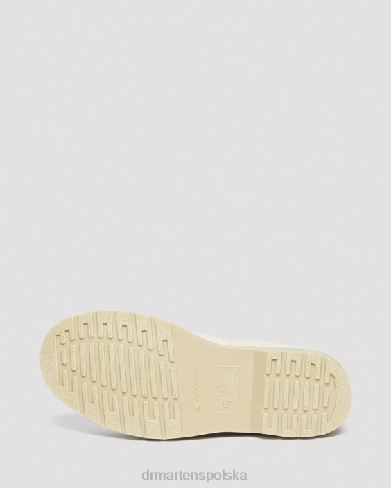 obuwie pergamin beż frezowany nubuk wp F28B146 Sznurowane buty ze skóry nubukowej 1460 mono kobiety Dr. Martens