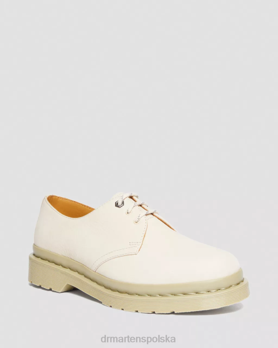 obuwie pergamin beż frezowany nubuk wp F28B304 Buty oxford 1461 z frezowanej skóry nubukowej kobiety Dr. Martens