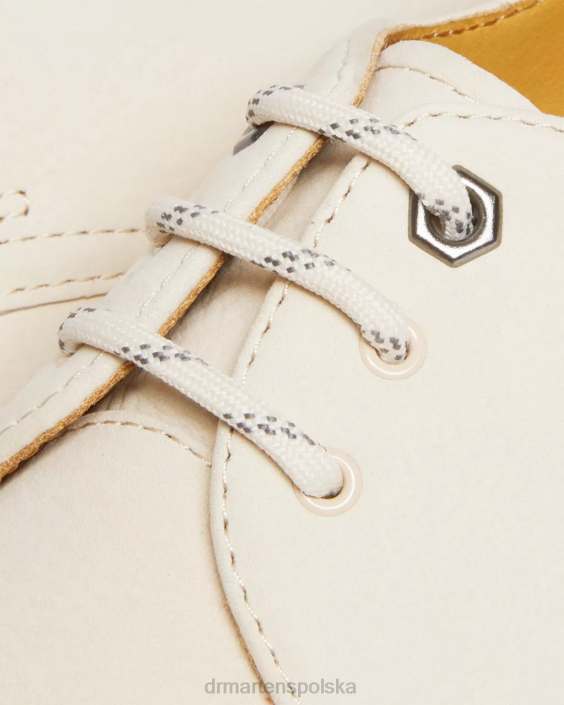 obuwie pergamin beż frezowany nubuk wp F28B304 Buty oxford 1461 z frezowanej skóry nubukowej kobiety Dr. Martens