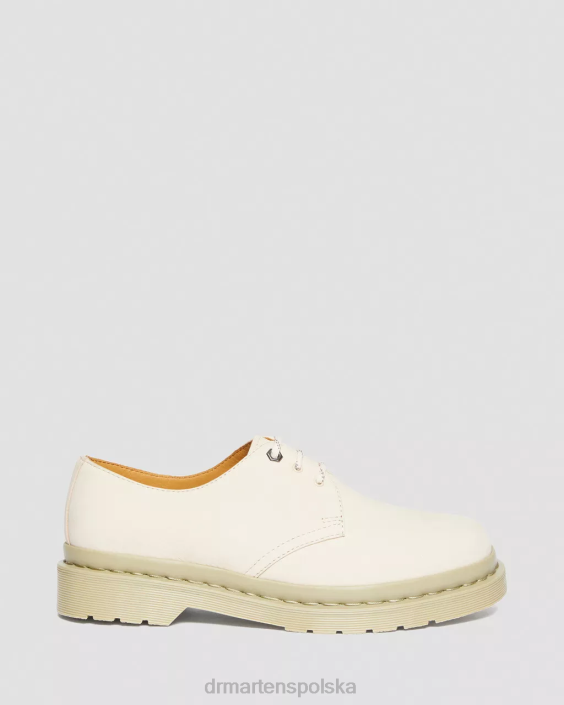 obuwie pergamin beż frezowany nubuk wp F28B304 Buty oxford 1461 z frezowanej skóry nubukowej kobiety Dr. Martens