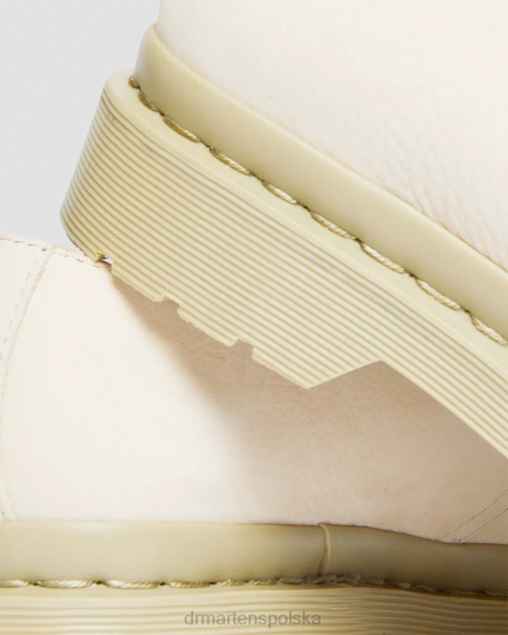 obuwie pergamin beż frezowany nubuk wp F28B304 Buty oxford 1461 z frezowanej skóry nubukowej kobiety Dr. Martens