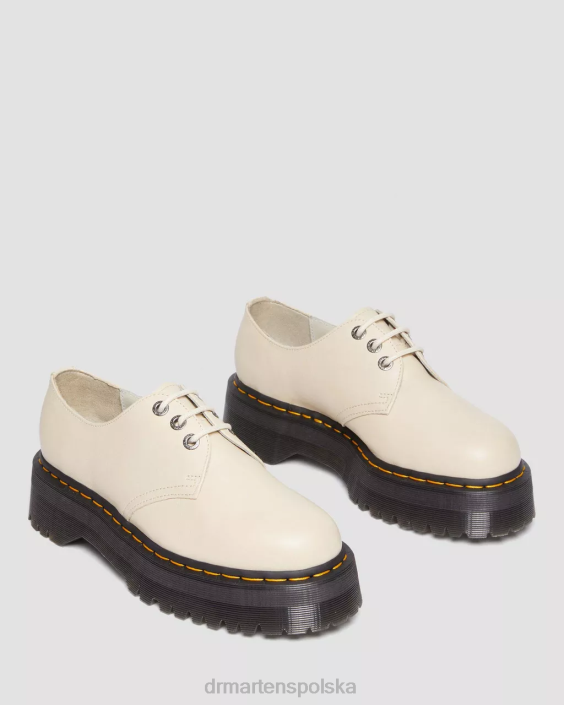 obuwie pergaminowa beżowa pisa F28B303 Skórzane buty na platformie 1461 ii pisa kobiety Dr. Martens