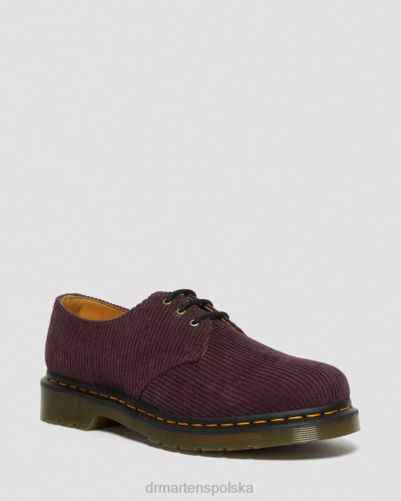 obuwie sztruks księżnej oxblood F28B313 1461 sztruksowe buty oxford kobiety Dr. Martens