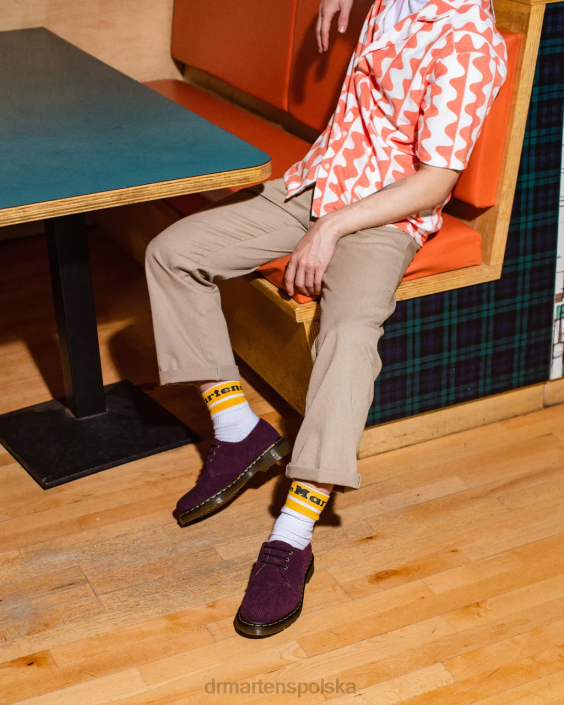 obuwie sztruks księżnej oxblood F28B313 1461 sztruksowe buty oxford kobiety Dr. Martens