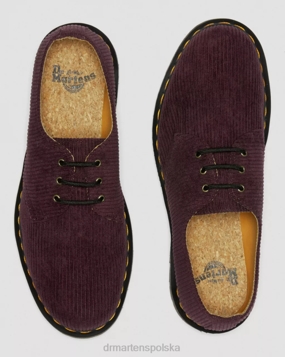 obuwie sztruks księżnej oxblood F28B313 1461 sztruksowe buty oxford kobiety Dr. Martens