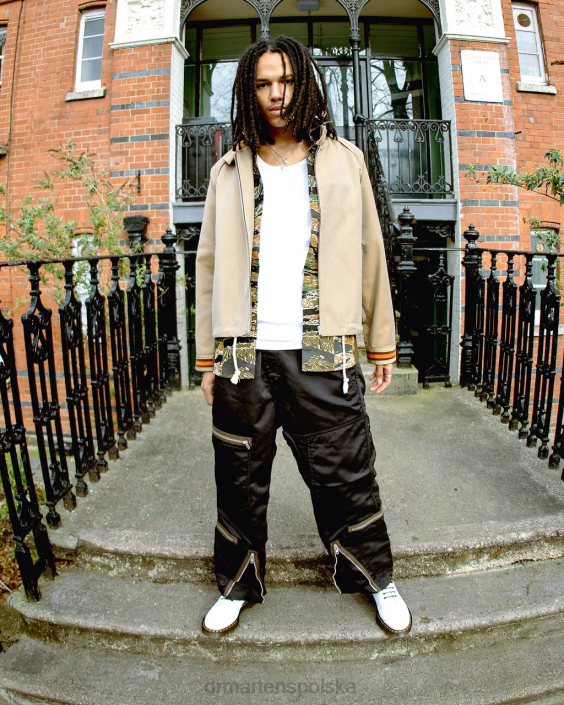 obuwie biały vintage gładki F28B305 1461 bex wykonane w Anglii buty oxford z podnoskiem mężczyźni Dr. Martens