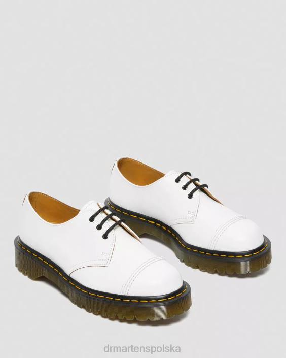 obuwie biały vintage gładki F28B305 1461 bex wykonane w Anglii buty oxford z podnoskiem mężczyźni Dr. Martens