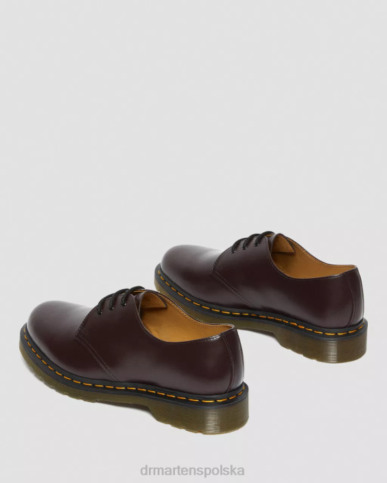 obuwie bordowy gładki F28B300 Oksfordy 1461 z gładkiej skóry mężczyźni Dr. Martens