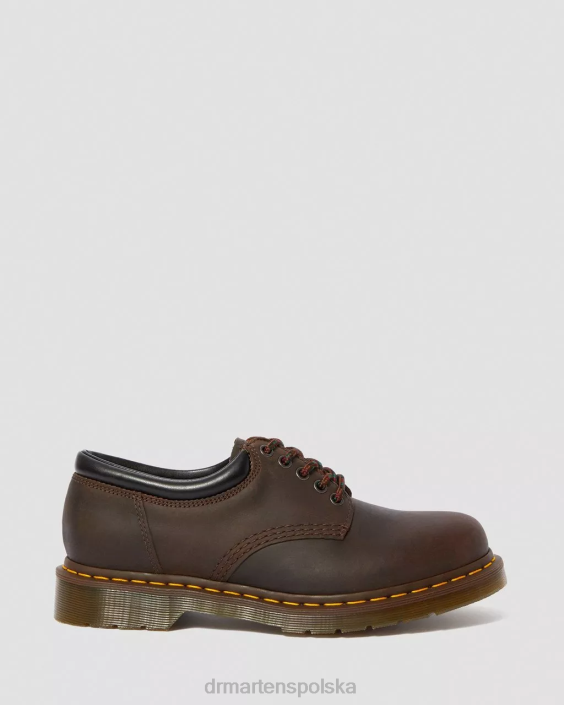 obuwie ciemnobrązowy szalony koń F28B295 8053 Buty casual ze skóry Crazy Horse mężczyźni Dr. Martens