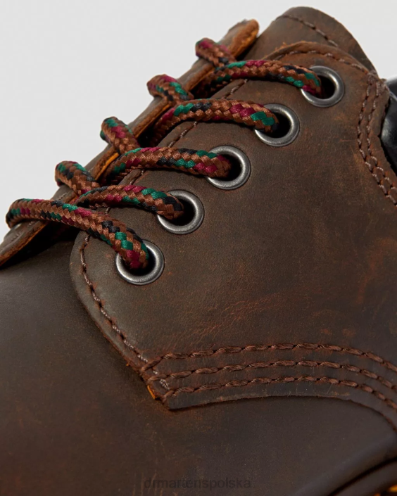 obuwie ciemnobrązowy szalony koń F28B295 8053 Buty casual ze skóry Crazy Horse mężczyźni Dr. Martens