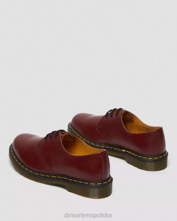 obuwie wiśnia gładka F28B285 Oksfordy 1461 z gładkiej skóry mężczyźni Dr. Martens