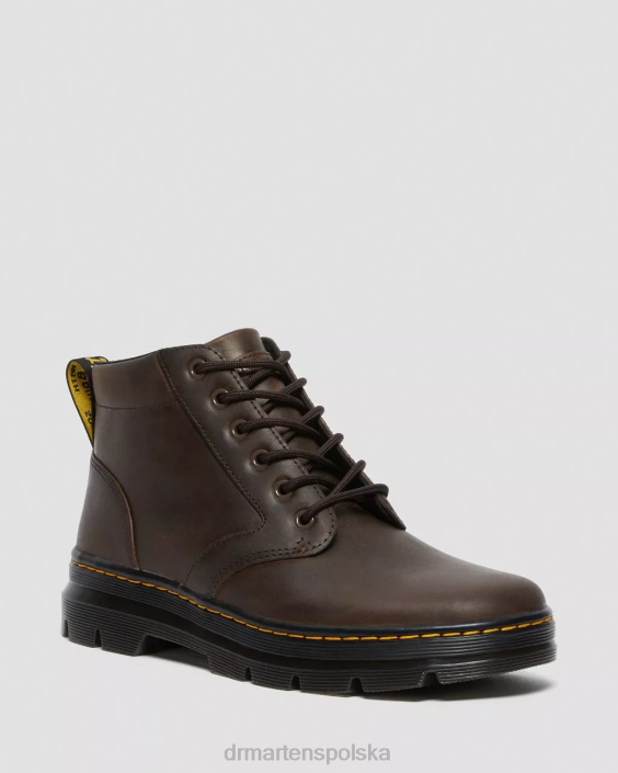 obuwie brązowy szalony koń F28B50 Bonny skórzane buty na co dzień mężczyźni Dr. Martens