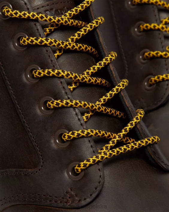 obuwie brązowy szalony koń F28B50 Bonny skórzane buty na co dzień mężczyźni Dr. Martens