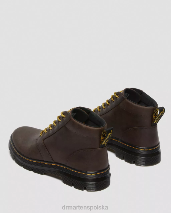 obuwie brązowy szalony koń F28B50 Bonny skórzane buty na co dzień mężczyźni Dr. Martens