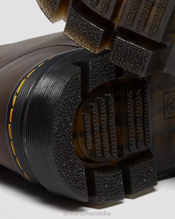 obuwie brązowy szalony koń F28B50 Bonny skórzane buty na co dzień mężczyźni Dr. Martens