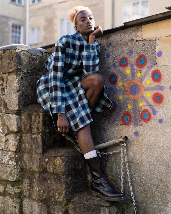 obuwie czarny gładki F28B365 Wysokie buty z gładkiej skóry z 1914 r mężczyźni Dr. Martens