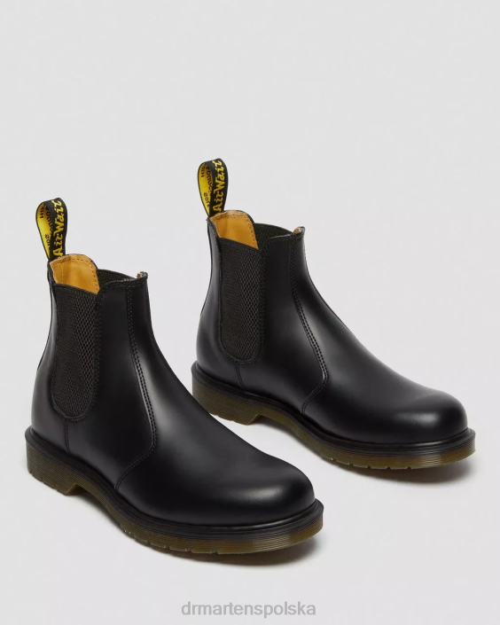 obuwie czarny gładki F28B3 Buty Chelsea 2976 z gładkiej skóry mężczyźni Dr. Martens