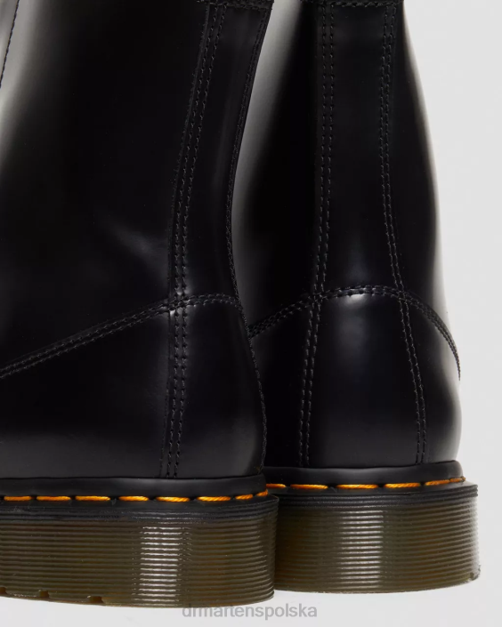 obuwie czarny polerowany gładki F28B387 Gładkie buty Cabbott mężczyźni Dr. Martens