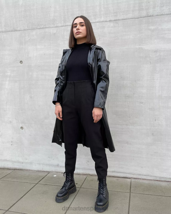 obuwie czarna pisa F28B13 Jadon Boot Piza skórzane platformy mężczyźni Dr. Martens