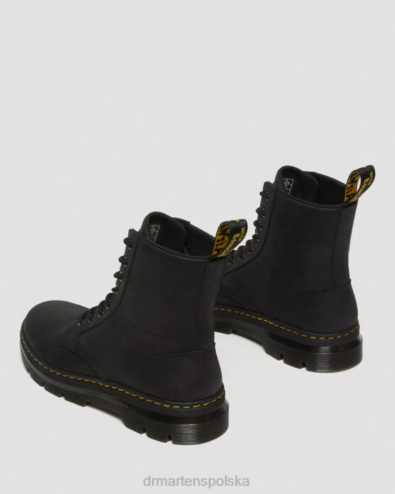 obuwie czarne wyomingi F28B83 grzebienie skórzane buty na co dzień mężczyźni Dr. Martens