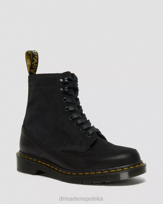obuwie czarny durango i dwoina zamszowa F28B132 1460 Guard wykonane ze skóry angielskiej, sznurowane buty mężczyźni Dr. Martens