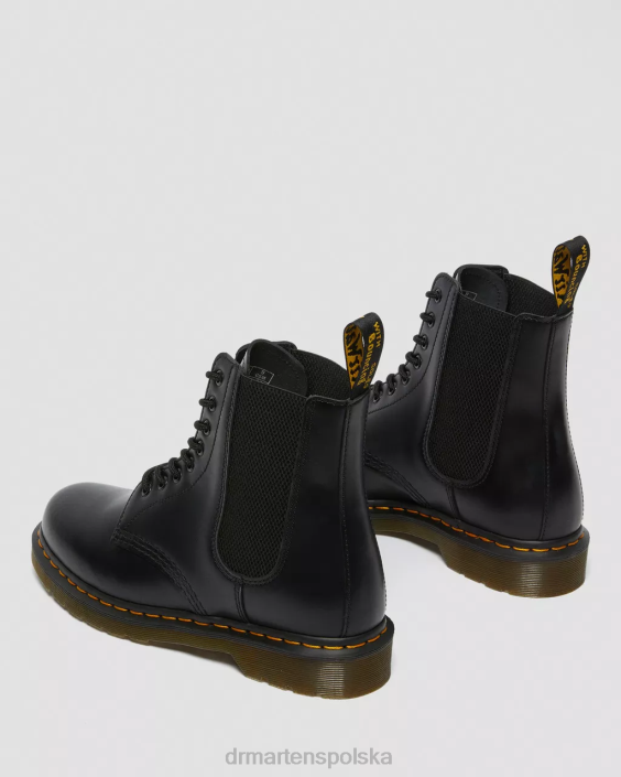 obuwie czarny gładki F28B111 1460 Harper sznurowane buty z gładkiej skóry mężczyźni Dr. Martens