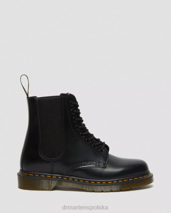 obuwie czarny gładki F28B111 1460 Harper sznurowane buty z gładkiej skóry mężczyźni Dr. Martens
