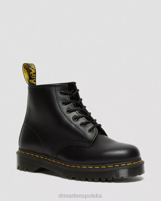 obuwie czarny gładki F28B178 Botki 101 bex z gładkiej skóry mężczyźni Dr. Martens